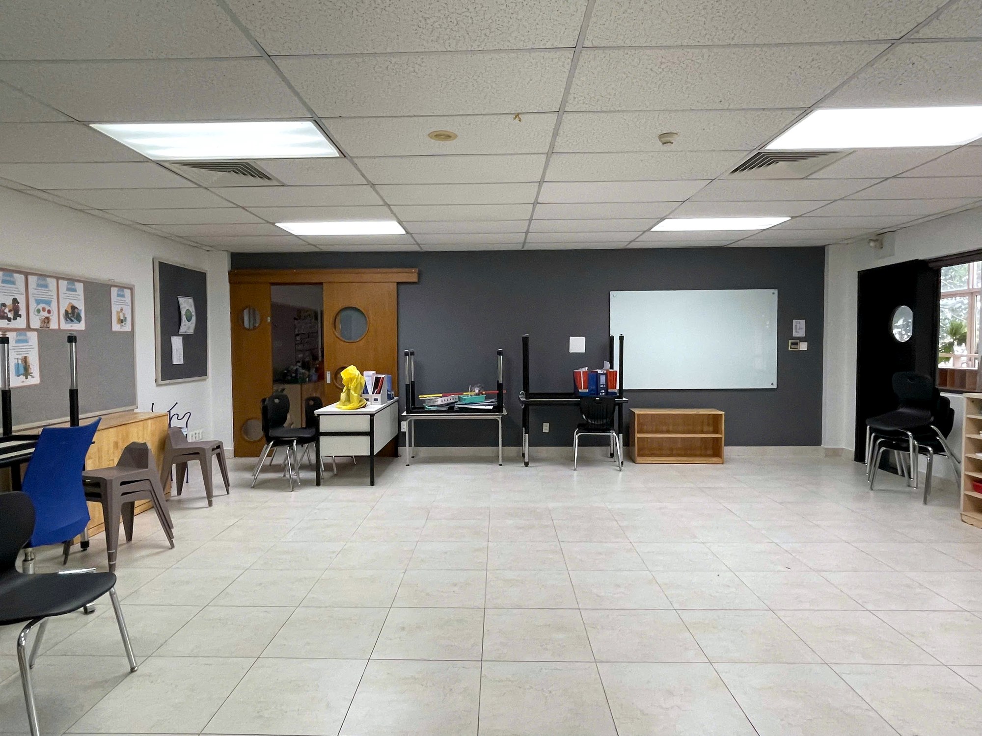 Renaissance International School classroom after repainting