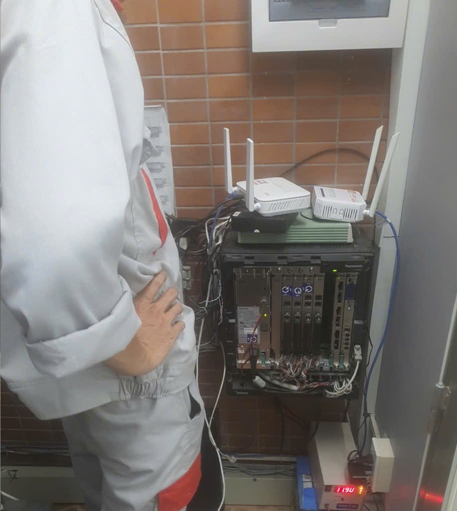 Servicing the telephone PBX at a bank branch