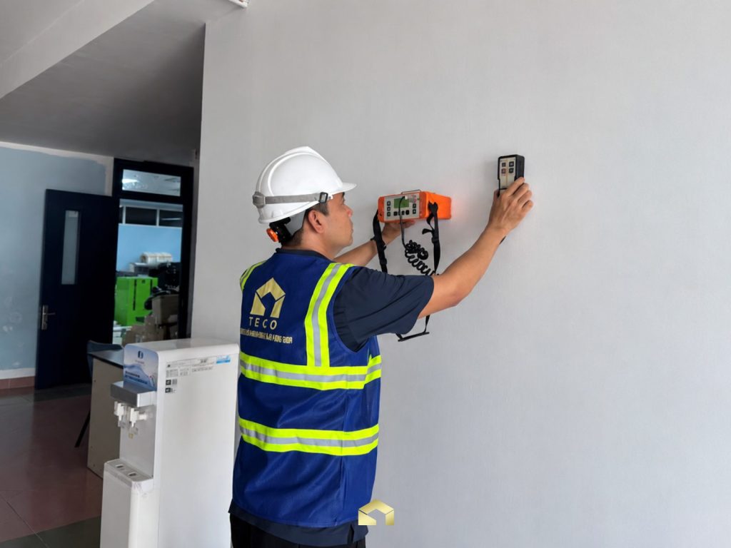 Testing concrete strength of existing walls and columns