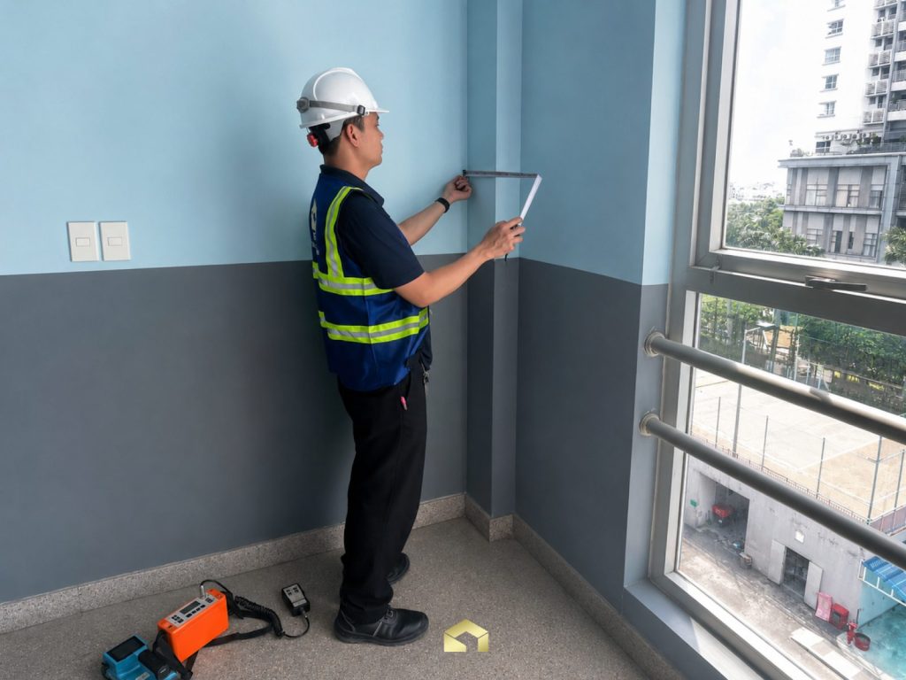TECO engineer recording existing site conditions